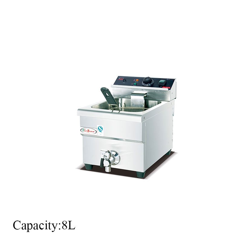 DF-12L Counter Top Electric 1-Tank Fryer(1-Basket) 8L/tank commercial kitchen equipment