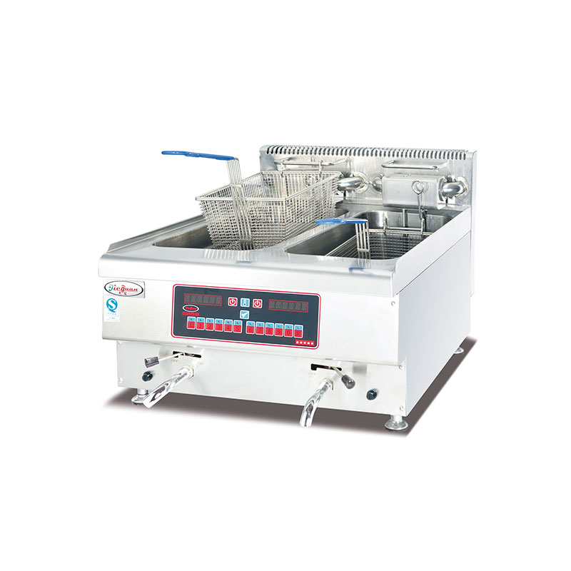 DF-665A Counter top electric digital fryer 2-tank & 2-basket commercial kitchen equipment