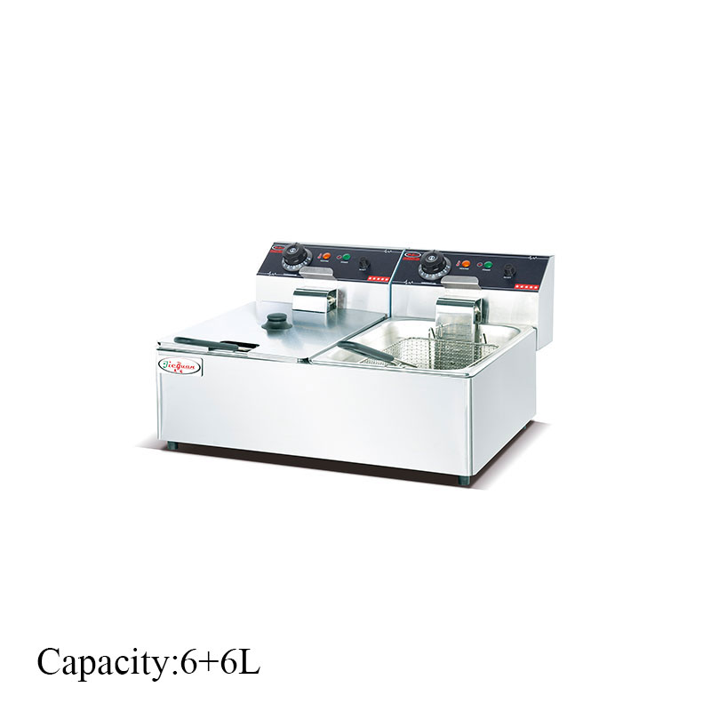 DF-6L-2 Counter Top Electric 2-Tank Fryer(2-Basket) 6L/tank commercial kitchen equipment