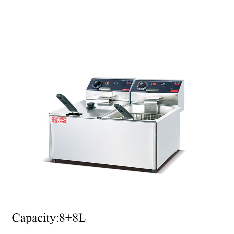 DF-8L-2 Counter Top Electric 2-Tank Fryer(2-Basket) 8L/tank commercial kitchen equipment