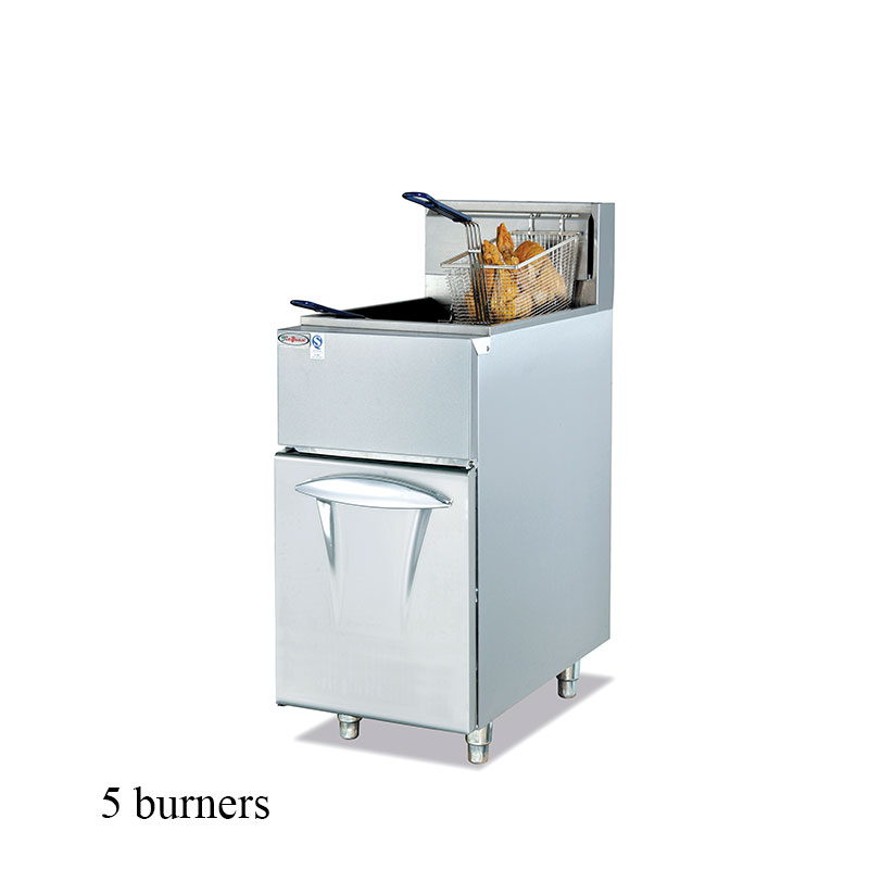 GF-25G Gas Fryer with SIT valve (Freestanding) with 5 burners 47L/tank commercial kitchen equipment