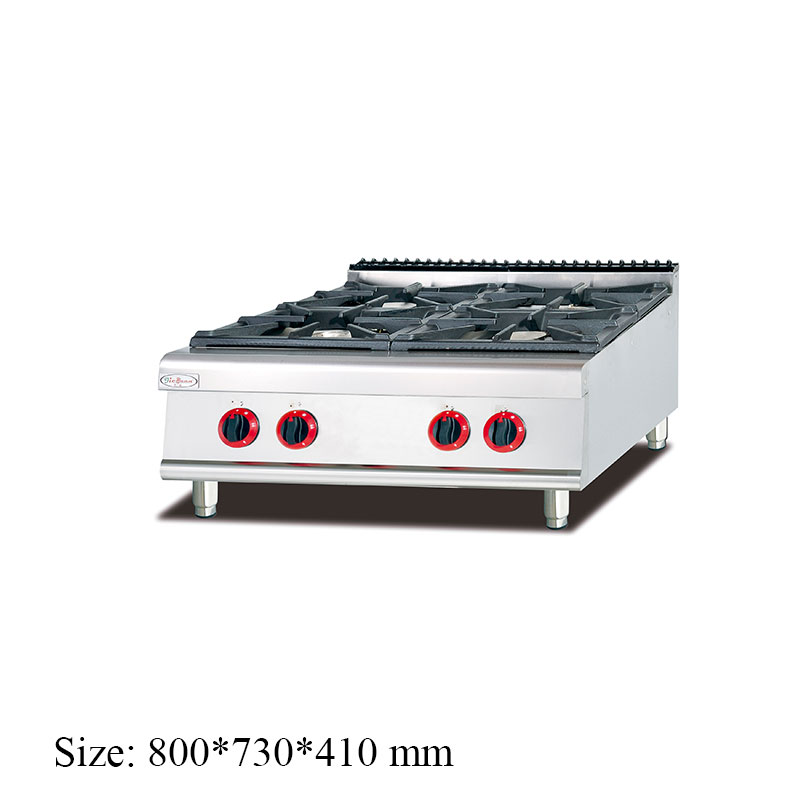 GH-787-1 Counter Top Gas Range with 4-Burner commercial kitchen equipment