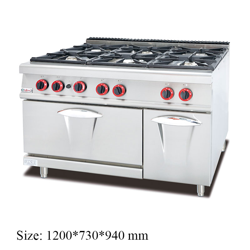 GH-797A Gas Range with 6-Burner & Oven commercial kitchen equipment