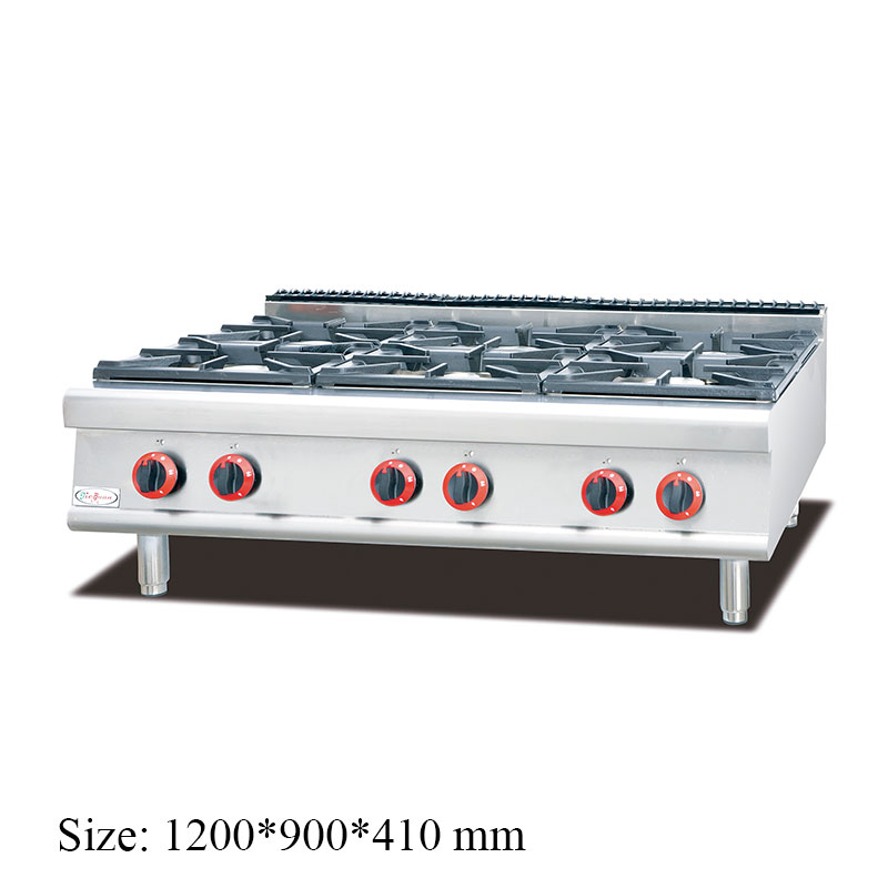 GH-997-1 Gas Range with 6-Burner commercial kitchen equipment