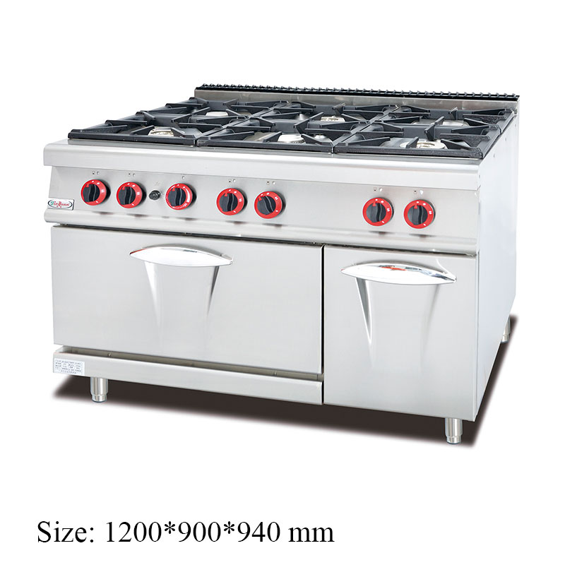 GH-997A Gas Range with 6-Burner & Oven commercial kitchen equipment