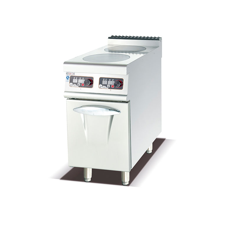JG-277B Freestanding 2 burner induction cooker with cabinet commercial kitchen equipment