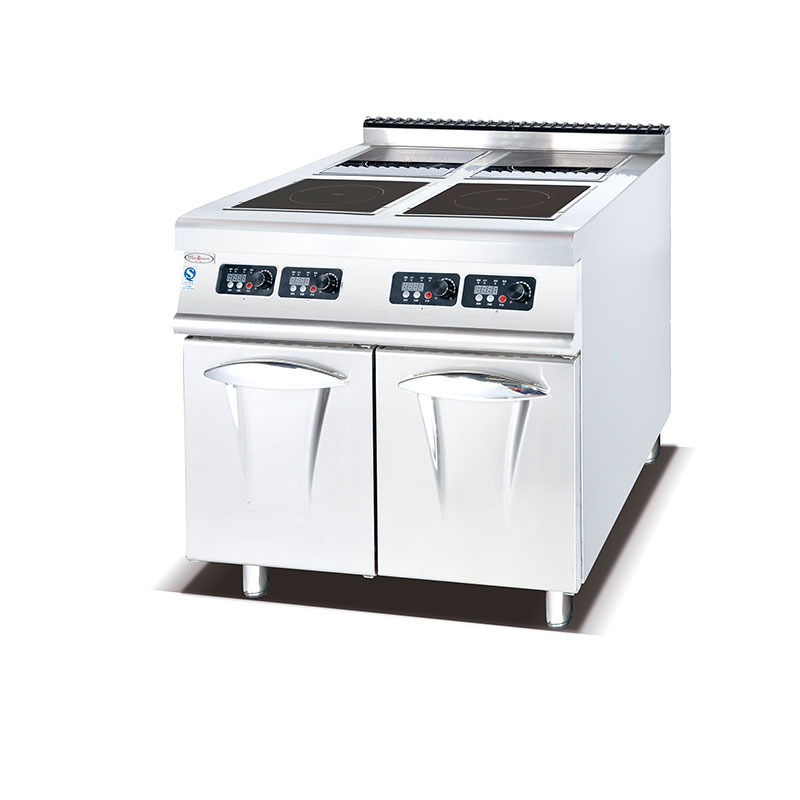 JG-487 Freestanding 4 Burner Induction Cooker With Cabinet commercial kitchen equipment