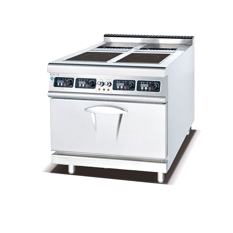 JG-487A Freestanding 4 Burner Induction Cooker With Oven commercial kitchen equipment